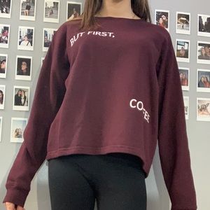Maroon long sleeve sweater